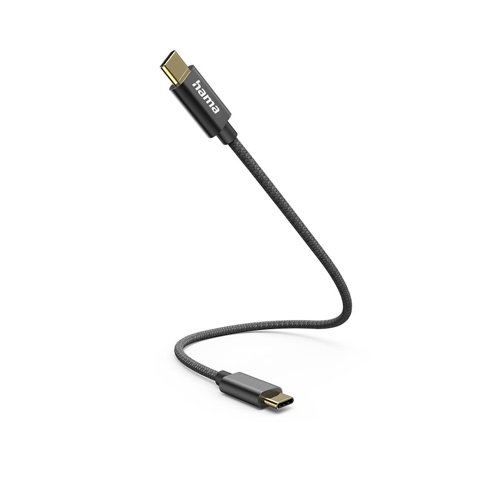 hama-hama-charging-cable USB-C to USB-C 0.2m Black